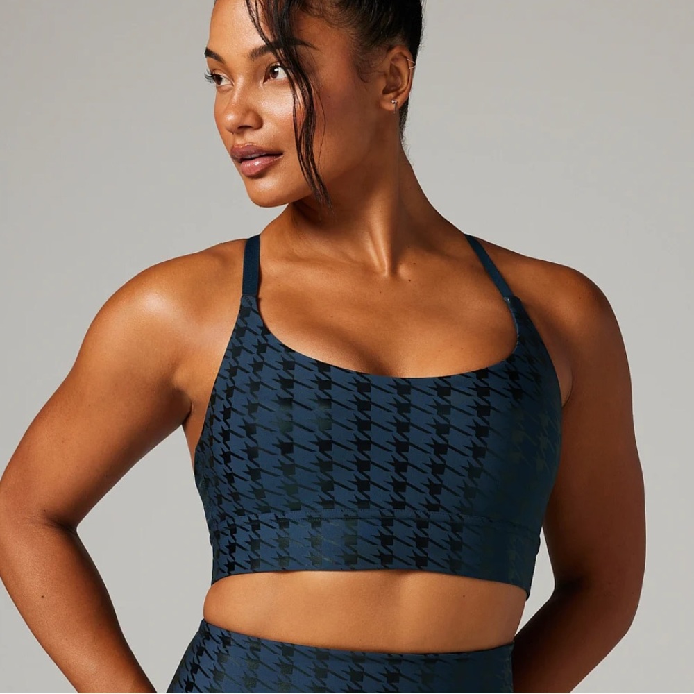 Savage x Fenty by Rihanna Band-itHoundstooth Low-impact Sports Bra New